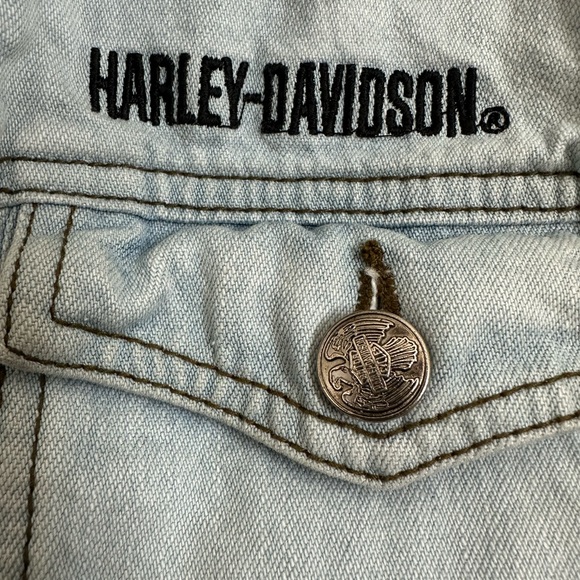 Harley Davidson An American Legend Made USADenim Jacket Sz S - Picture 8 of 11